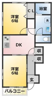 リブレア・シルクピアガーデンA【2階】の間取り