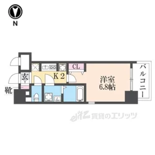 エス・キュート尼崎【9階】の間取り