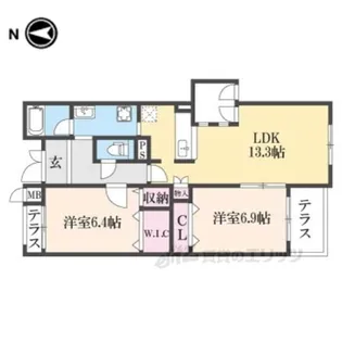 プライムガーデン【3階】の間取り