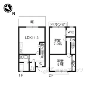ルシアコート村野【1階】の間取り