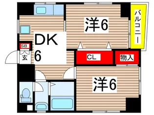 ハピーハイツ入谷【7階】の間取り