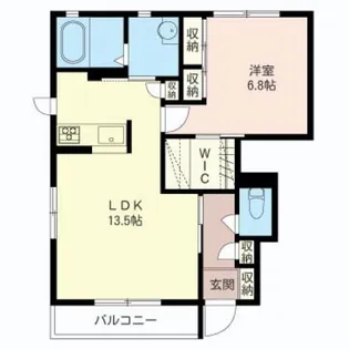 カーサ・コモド シャーメゾン【1階】の間取り