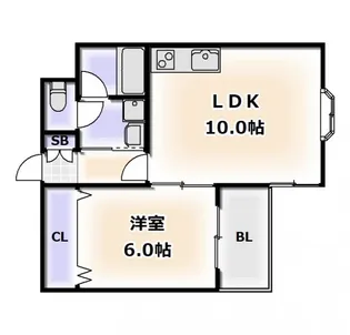 ヴァンシス難波南【4階】の間取り