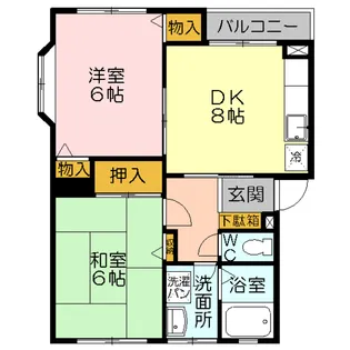 ハイツサンフレッシュ【1階】の間取り