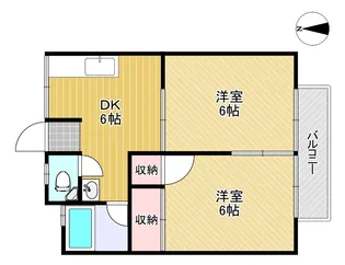 六条ハイツ【2階】の間取り