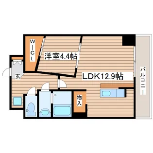 ジェンティーレ八乙女II【6階】の間取り