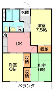 エステート萩園【1階】の間取り
