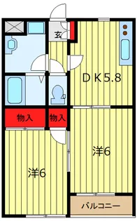 ヴィレッジ白山【1階】の間取り