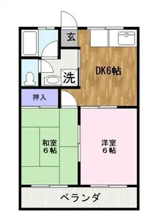 本田ハイツB【1階】の間取り