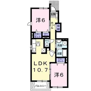モンターニュ アン【1階】の間取り
