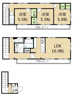 ジョイナス【2階】の間取り