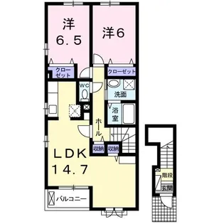 M・ミニョン【2階】の間取り