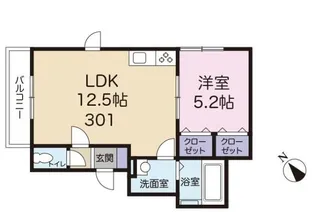 ソモア浦和美園【3階】の間取り