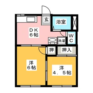 石根ハイツB【1階】の間取り