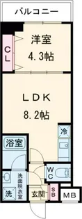 アイルグランデ東京亀有【8階】の間取り