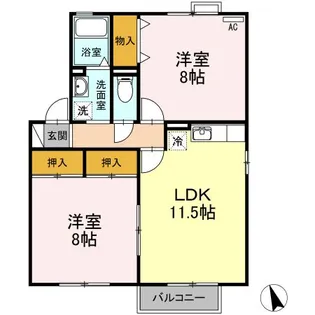 グランタイル高岡 A【1階】の間取り