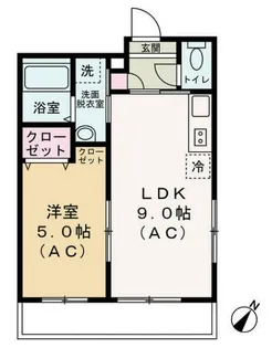 ブリリアンス根岸【1階】の間取り