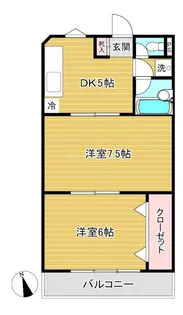 中道第2サンハイム【1階】の間取り