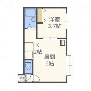 クリエイト旭町IV【2階】の間取り