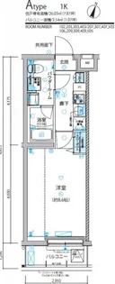 ヴァローレ喜多見【2階】の間取り