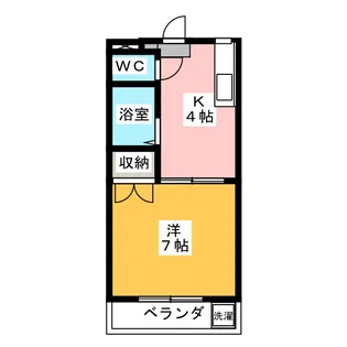 シャンブル高野【1階】の間取り