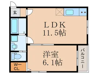 TA久留米【1階】の間取り