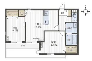 エム・ヴィラージュ【1階】の間取り