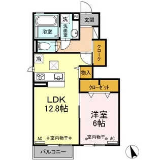 コンフォーティア東仙北 A【1階】の間取り