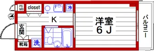 シャト-尾山台【1階】の間取り