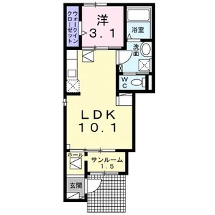カンパーニャ III【1階】の間取り