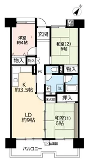 UR武庫川【3階】の間取り