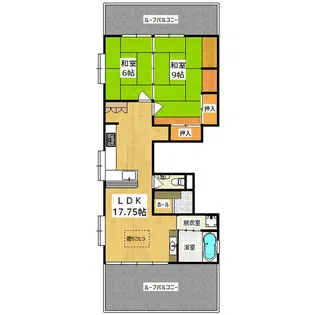 フォルトゥーナ清原台【3階】の間取り