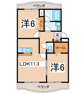 サン・メゾン【1階】の間取り