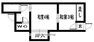 コーポ春木【1階】の間取り