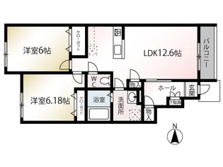Paws沖野【1階】の間取り