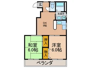 パ-クサイドブル-ム【3階】の間取り