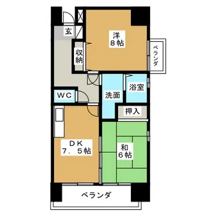 センタースクエア師勝【3階】の間取り