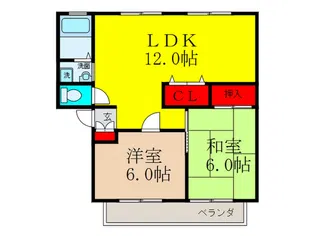 リオラムールII【1階】の間取り