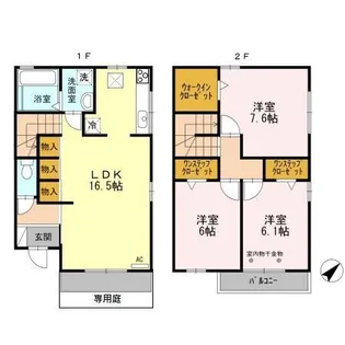 SOUTH HILLS GARDENS【1階】の間取り