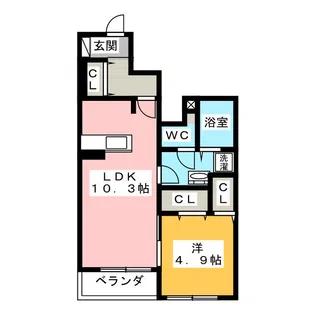 ポモドーロ旭【1階】の間取り