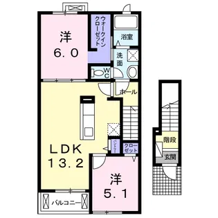 カノン【2階】の間取り