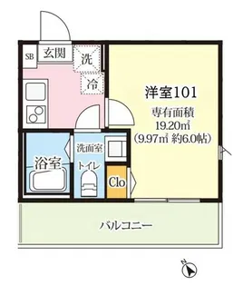 SEA SOUTH寺前【1階】の間取り