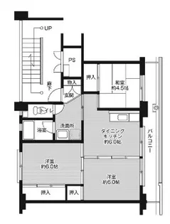ビレッジハウス建部吉田1号棟【4階】の間取り