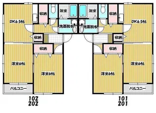 グランデハイツ川東【2階】の間取り