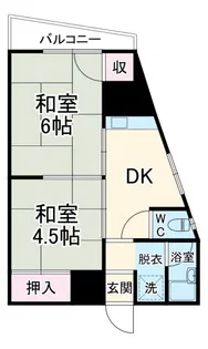 パークハイツ(毛馬町)【2階】の間取り