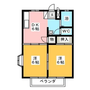 ユーロハイツK1【2階】の間取り