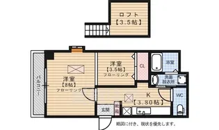 シャローム箱崎【8階】の間取り