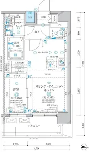 ディアレイシャス名古屋大須通南【10階】の間取り