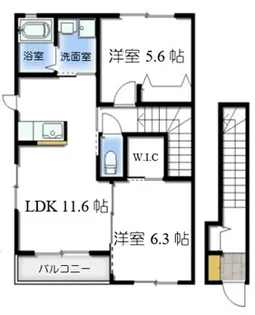 メゾンさつき【2階】の間取り