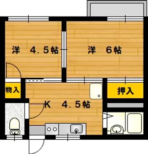 コーポ水谷【2階】の間取り